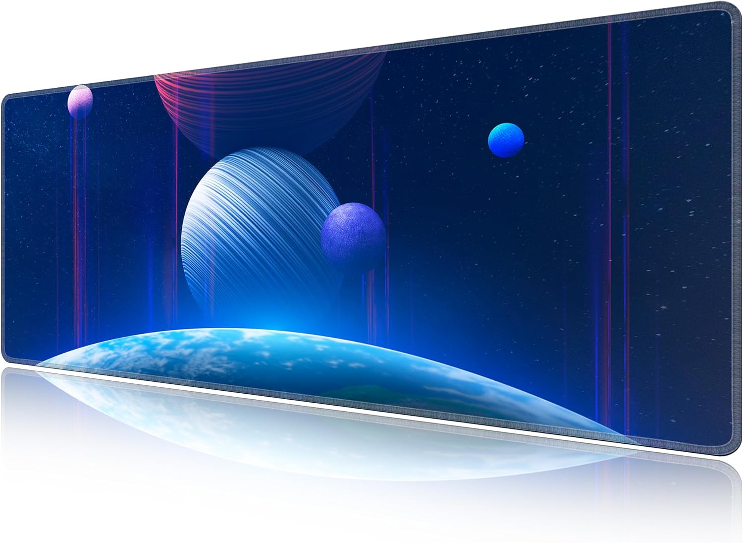 LL-COEUR Star Large Gaming Mousepad 47.2x19.6x0.12inch Waterproof PC Computer Laptop Mat with Stitched Edges Extended Mouse Pad for Desk Office Home L