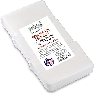 Primal Elements Shea Butter - Moisturizing Melt and Pour Glycerin Soap Base for Crafting and Soap Making, Vegan, Cruelty Free, Easy to Cut - 2 Pound