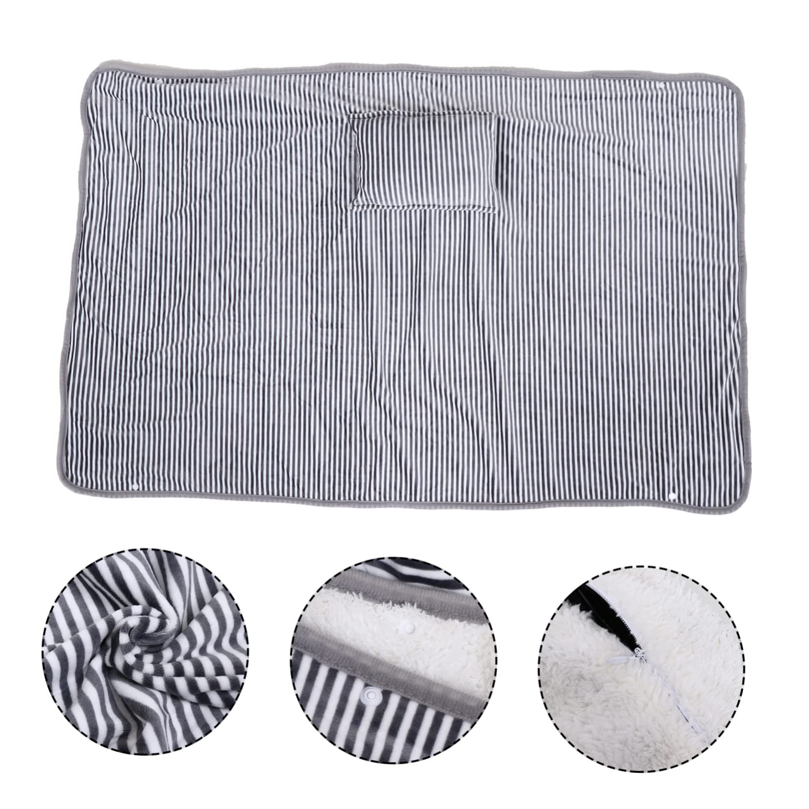 KICHOUSE Electric Throw Blanket Heated Fleece Blanket Easy Control Overheat Protection Portable for Home Office