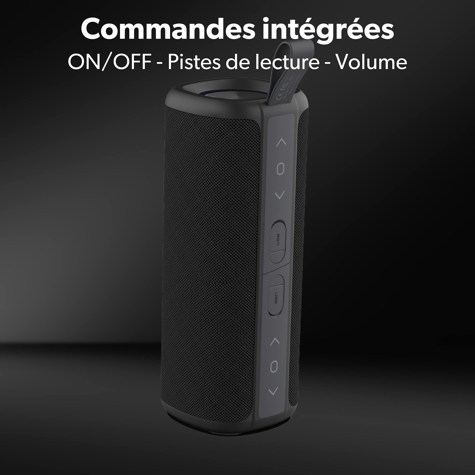 T'nB XPLORE - Enceinte Waterproof Bluetooth TWS séparable en 2, 20W stéréo - Noir HPXPL2BKV2