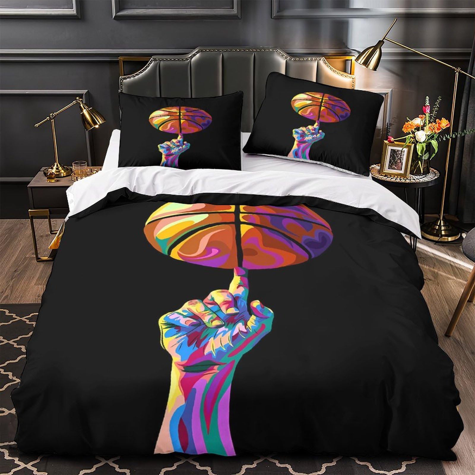 Parure de lit basket enfant 140x200, le cadeau idéal pour chambre de jeune joueur