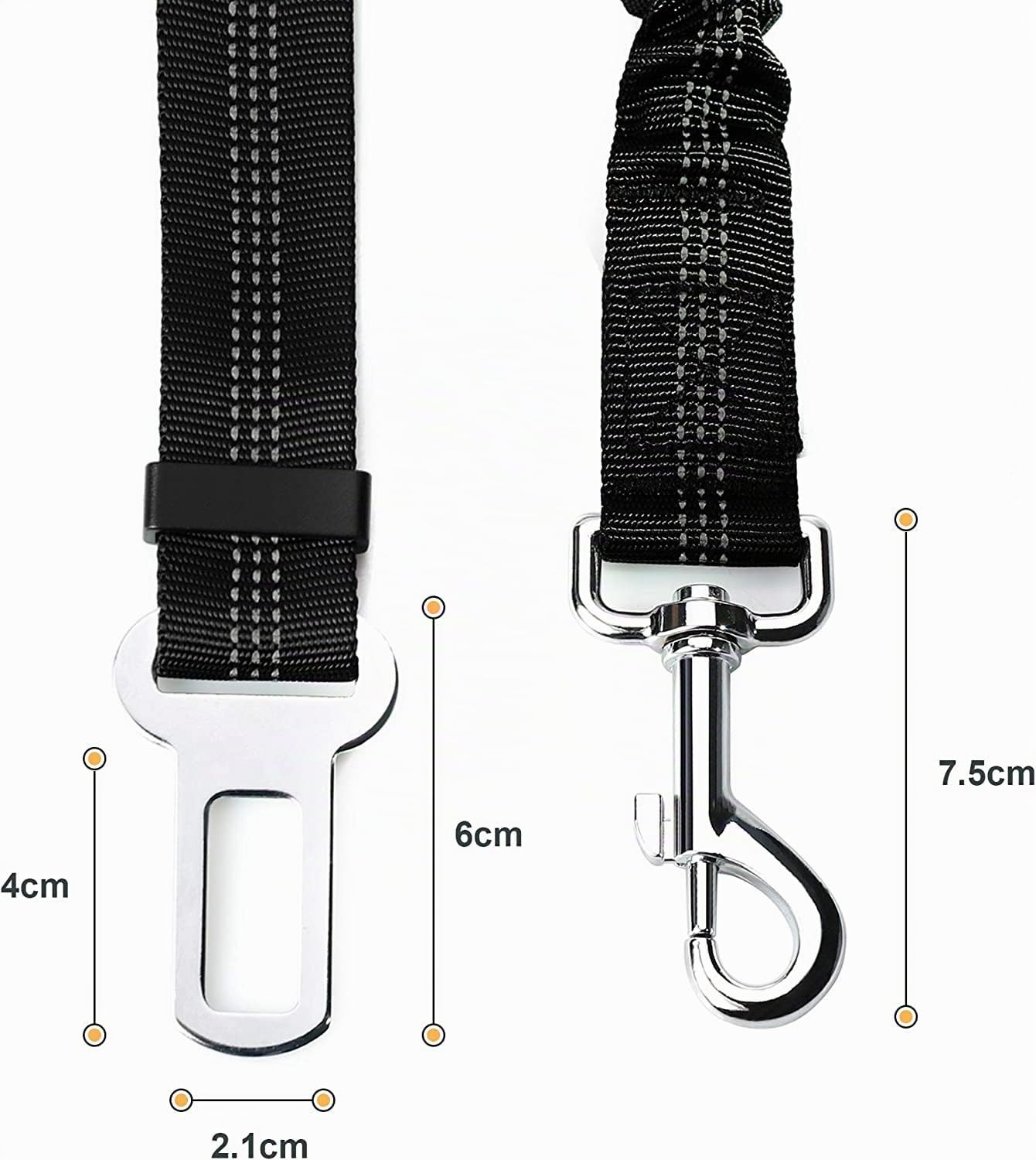 Toozey Sangle de sécurité pour Chien avec système d'absorption des Chocs et Mousqueton Solide réglable pour Chien et Chat