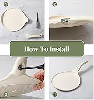 Vista 6 de Redchef Sartén antiadherente para crepas, sartén plana de cerámica de 10 pulgadas para Roti Dosa Tawa Comal para tortillas, sartén para panqueques