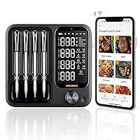 Vista 1 de Termómetro inalámbrico de carne con 4 sondas, Termómetro de carne INKBIRD WiFi digital inalámbrico para horno con parrilla rotisserie, Termómetro