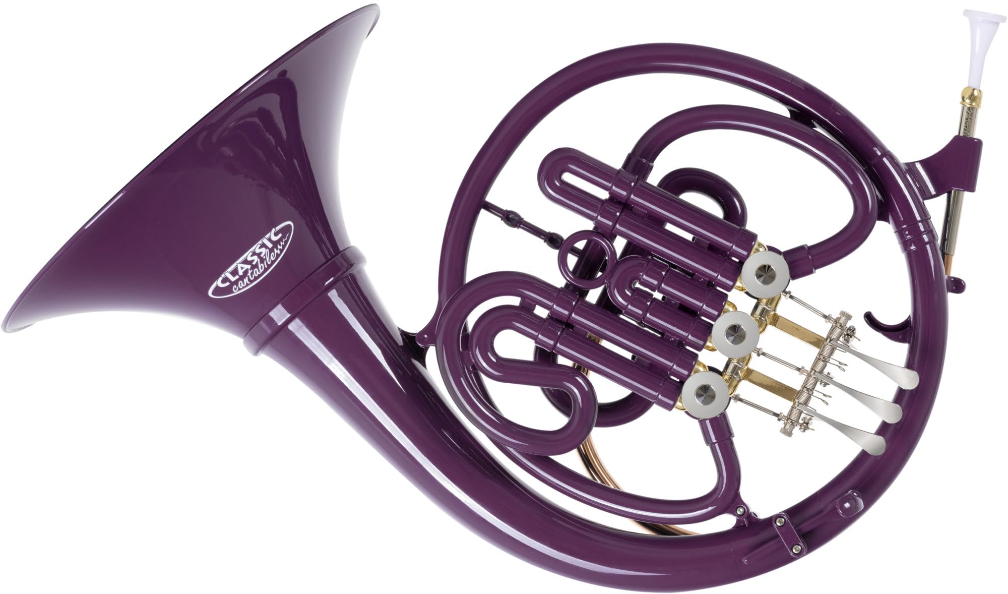 Classic Cantabile WH-30VT MardiBrass Cor d'harmonie plastique Bb violet, embouchure & housse sac à dos, pour débutants et pros, résistant aux intempéries, étanche, léger et stable.