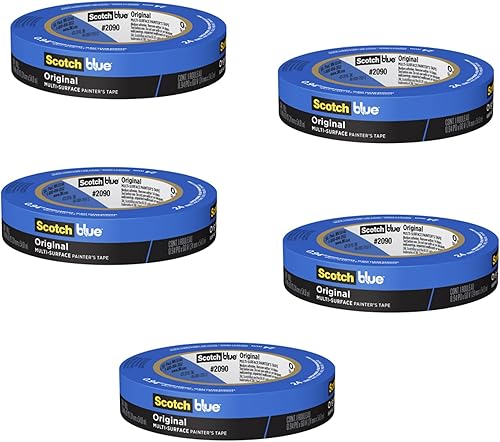 Miniatura 2 de 3M Scotch 2090 Blue Painters Tape: 1 pulg. x 60 yardas (azul), paquete de 5