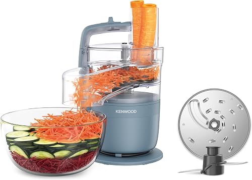 Kenwood MultiPro Compact Multifunction Robot with Express Serve, Stainless Steel Blade, Slicing and Grating Discs, Pulse Function, Storm Blue (FDP23.130GY) - 1