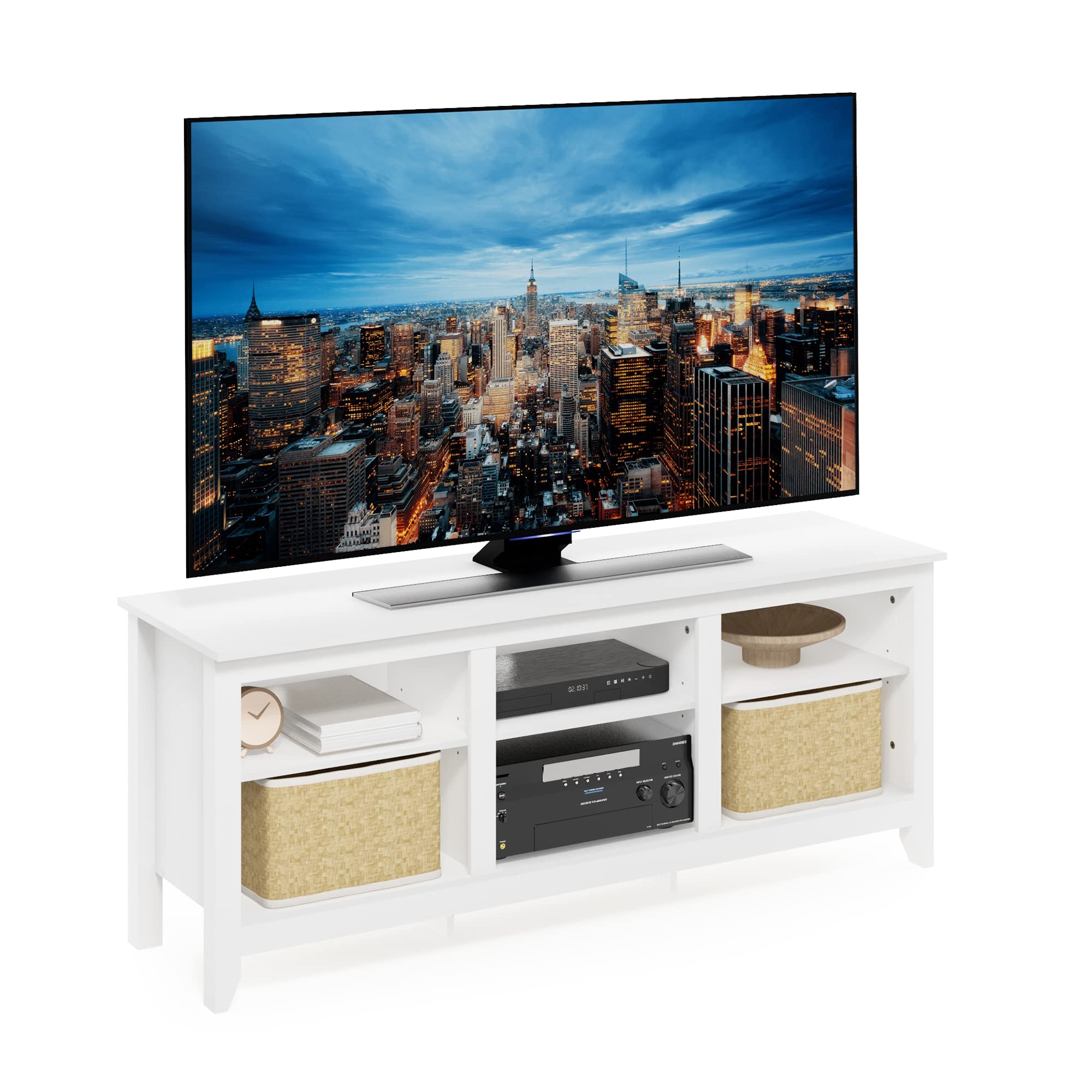 Photo 1 of *HEAVY* Furinno Jensen Entertainment Center for TV up to 65 Inch, 65-Inch, Solid White