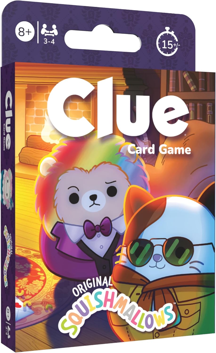 Clue Card Game: Original Squishmallows, Mystery Party Game for Kids & Families, Fun Detective Challenge, Solve Who Took Winston’s Mac n’ Cheese, Ages 8+, 3-4 Players, Fast-Paced Fun