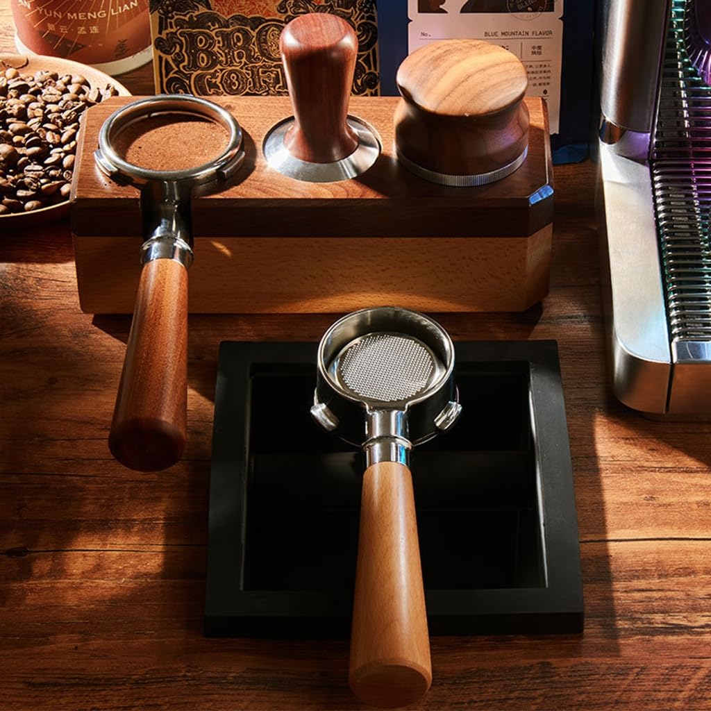 Portafiltro ergonómico de café con mango sin fondo, perfecto para cafetera espresso de 54 mm