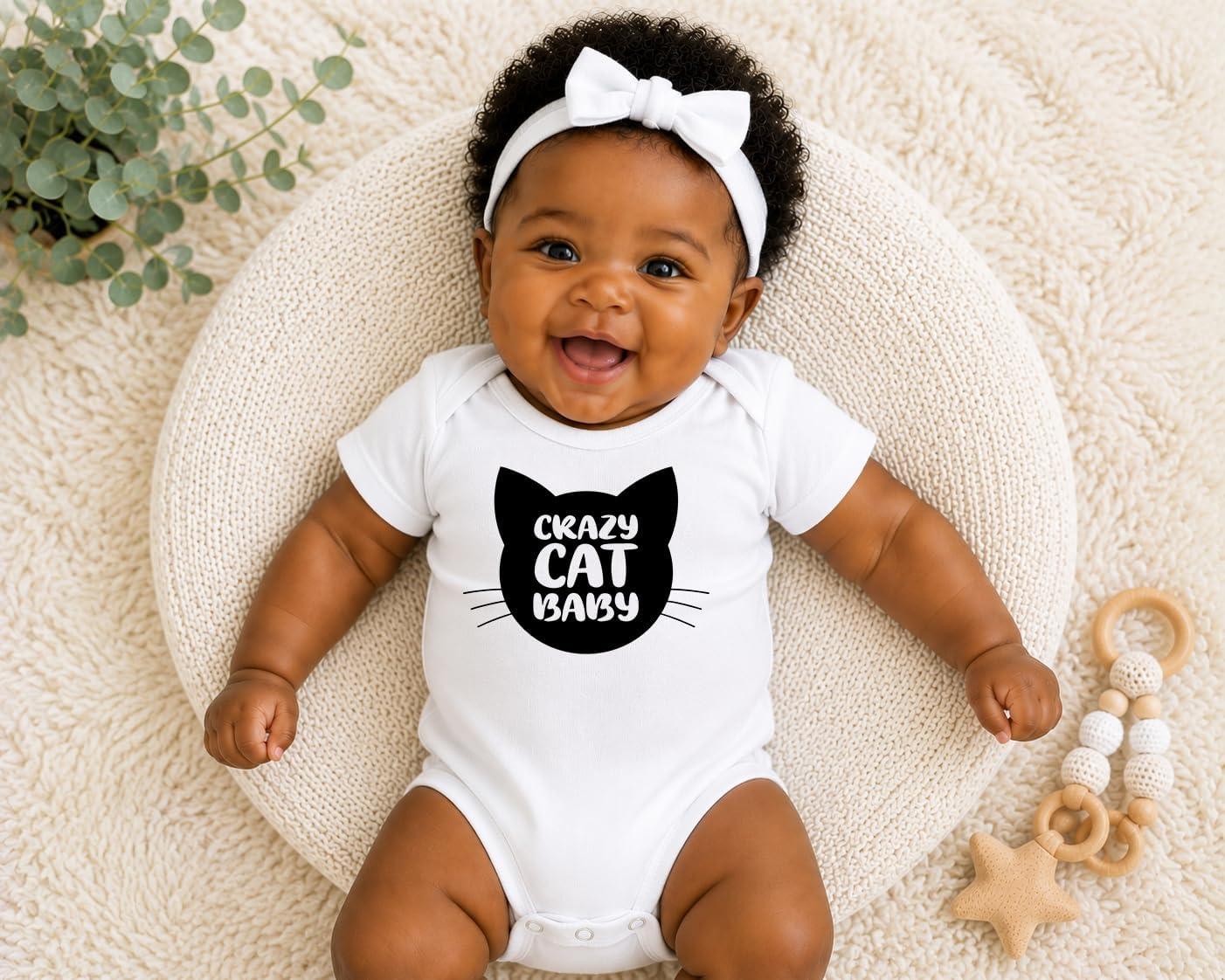 CBTwear Crazy Cat Baby Cute Bodysuit Funny Infant Outfit image 5