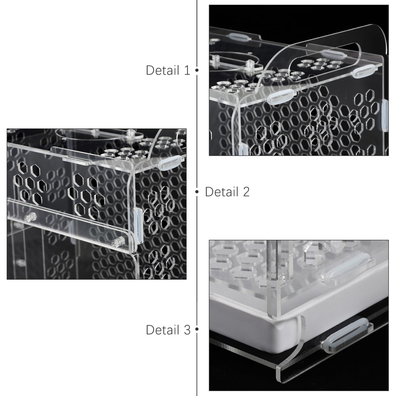 POPETPOP Jaula para Loros De Acrílico Diseño Transparente con Bandeja Ideal para Aves