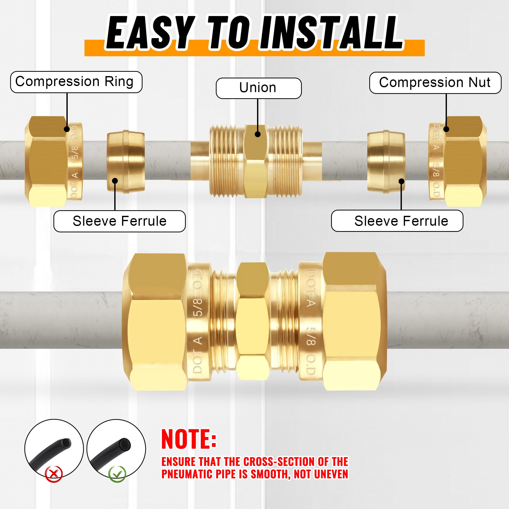 Compression Fittings Plastic Tubing