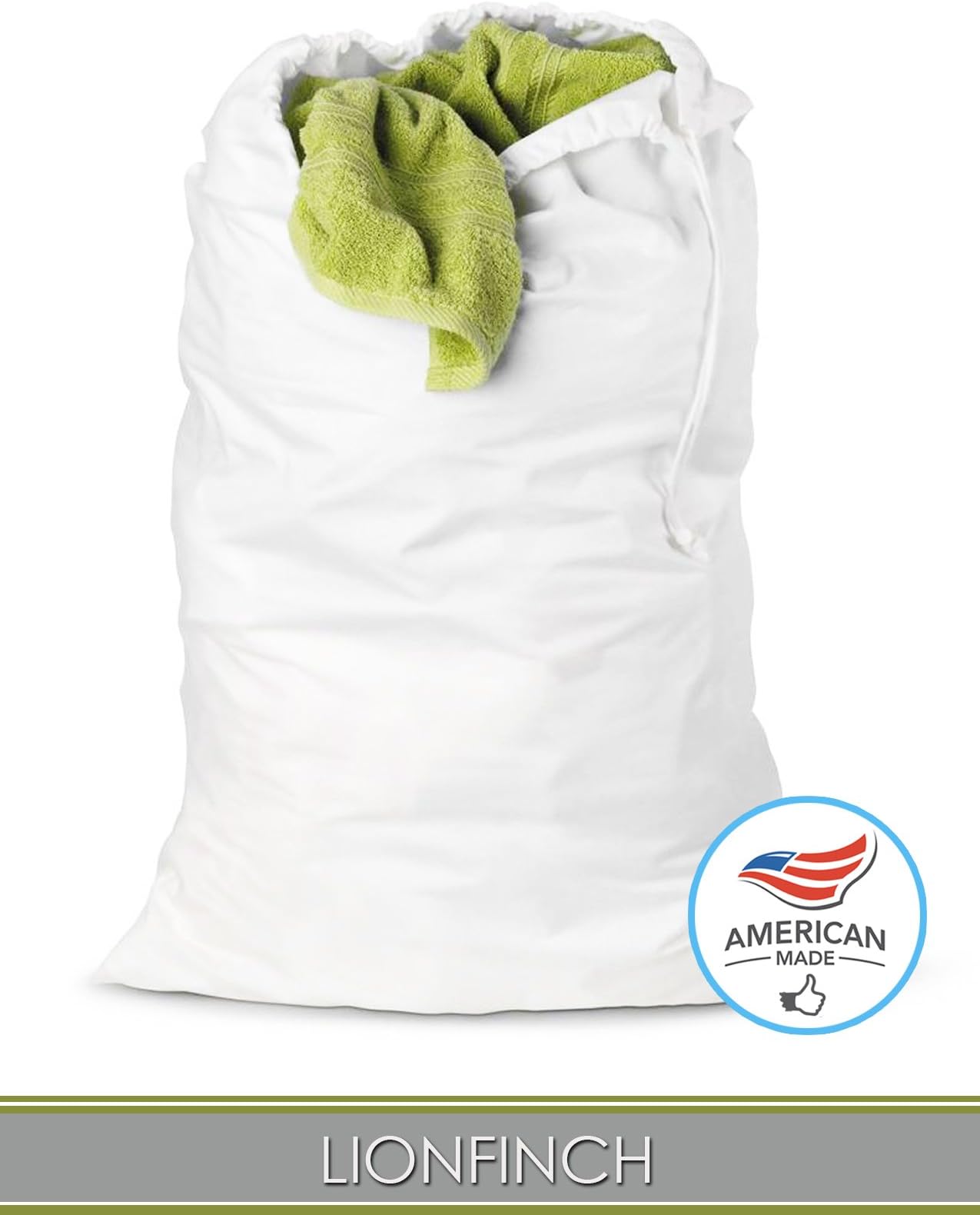 Heavy Duty Laundry Bag or Hamper Liner. Extra Large 38โ Tall x 28โ Wide. Bright White Super Soft Canvas. Fits 5 Loads of Laundry and Easy to Wash and Dry. Proudly Made in California!