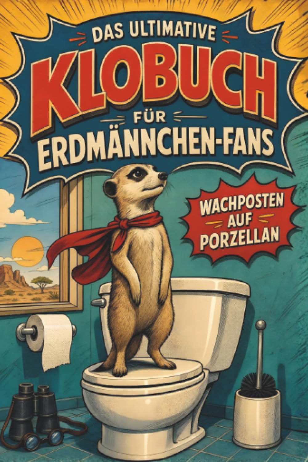 Das ultimative Klobuch für Erdmännchen-Fans: Wachposten auf Porzellan. Lustiges Geschenk für Fans von Erdmännchen, Zoo und Timon