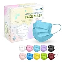 Vista 20 de FriCARE Mascarillas faciales desechables para adultos, 4 capas ASTM Nivel 3, protección contra alergias, envueltas individualmente, paquete de 100