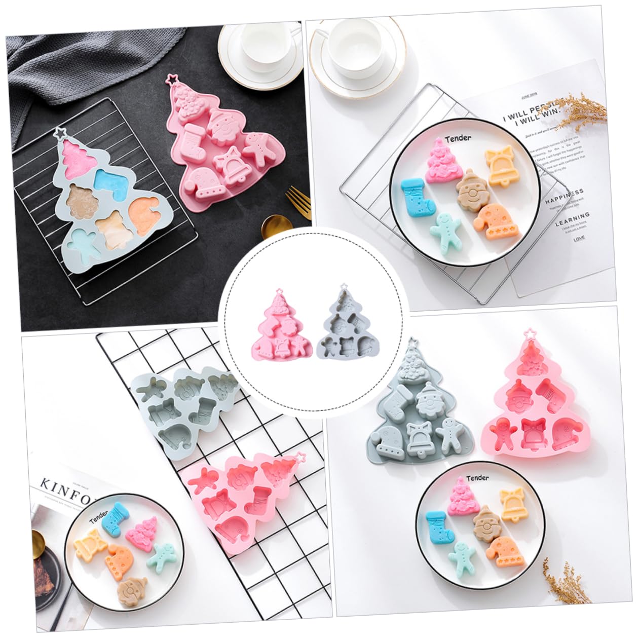 Cabilock 3 Ensembles Moule À Gâteau En Silicone Mini Moules À Gâteaux Moules À Gâteaux Moules À Pâtisserie Moules À Fondant Décorations De Gâteaux En Forme De Coquille Gâteau En 2 pièces * 3