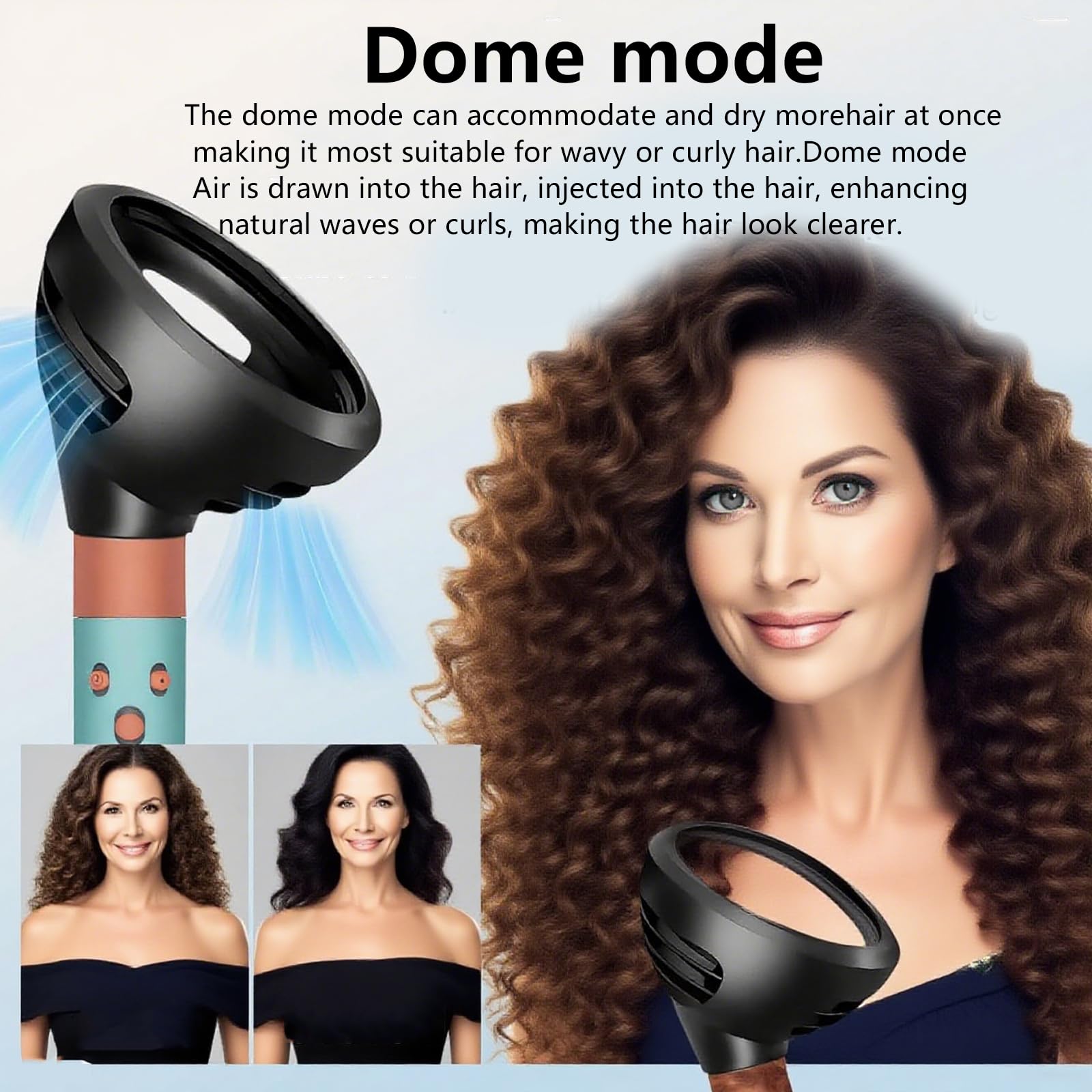 Diffusore per Dyson Airwrap, Asciugacapelli, Diffusore Capelli Ricci Universale per HS01 HS05 HS08, 2 in 1 Embocco, Styling Aria, Asciugatura Rapida, Portatile Diffusore Phon