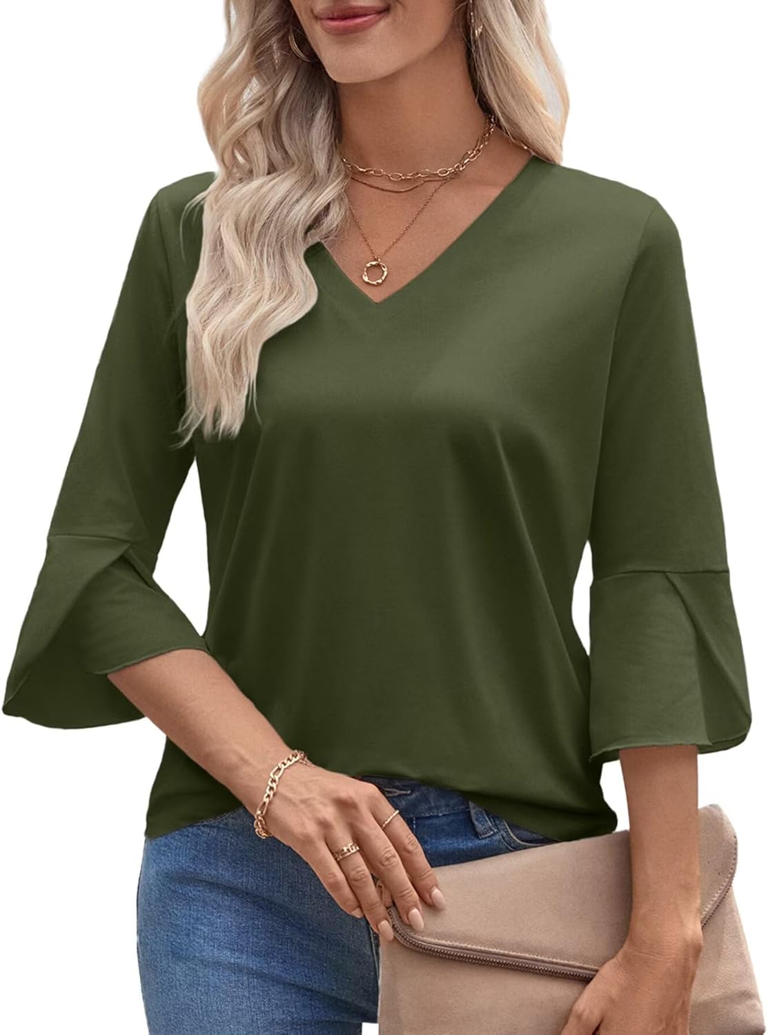 Valiamcep T Shirts Short Ruffle Sleeve V Neck Tees Womens Tops Beach Vacation 2026 Casual Summer Spring Outfits