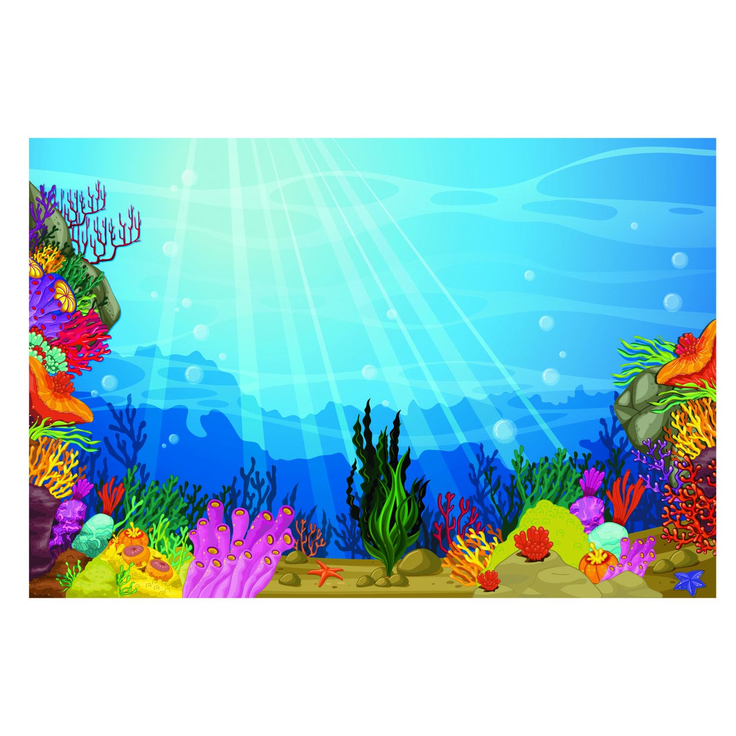 Fun Express - Vbs Under The Sea Backdrop Banner - Party Decor - Wall Decor - Preprinted Backdrops - VBS Vacation Bible School Supplies/Decor - 3