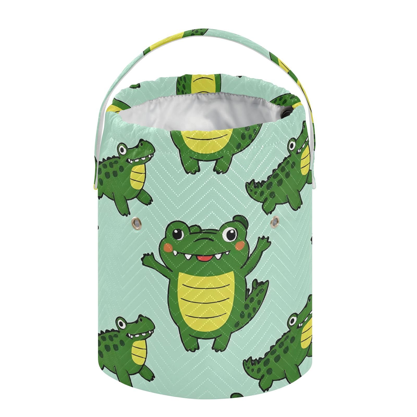 Yarn Storage Bag Small Crochet Bag Knitting Bag Organizer Crocodile Cute Green Yarn Bags for Crocheting Basket