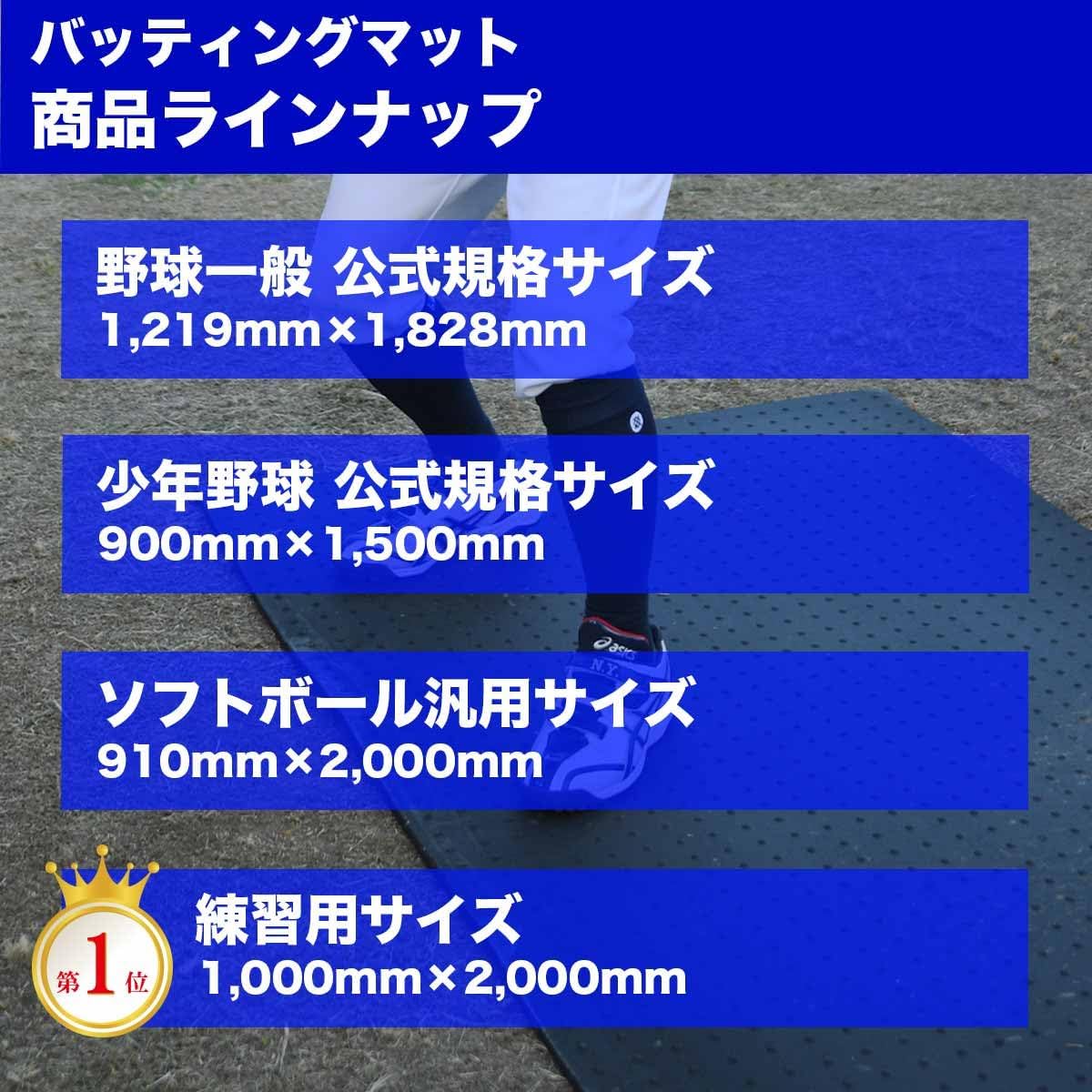バッティングマットソフトボール公式 厚さ10mm×幅910mm×長さ2000mm程度 野球 マット 屋外 屋内  【ソフトボールヒッティン】