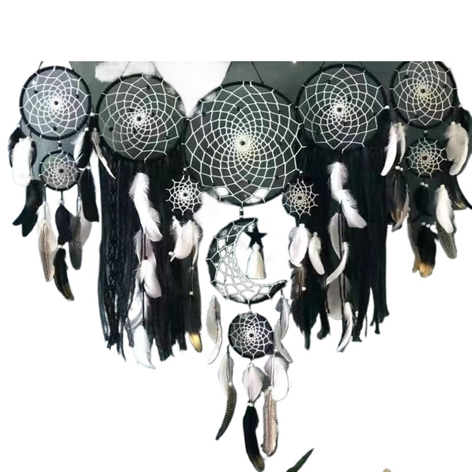 Dream Catchers Handmade Feather Pendant, Dream Catcher Wind Chime, Indoor Tassel, Wall Hanging, Wedding Decoration, Room Decor(ME)