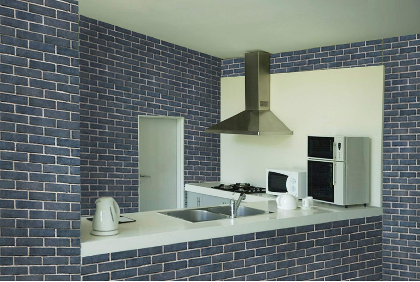 Indian Royals Natural Brick Wallpaper for Home, House, and Walls - Stick-On Design (200 CM X 45 CM) (Set of 1) 2