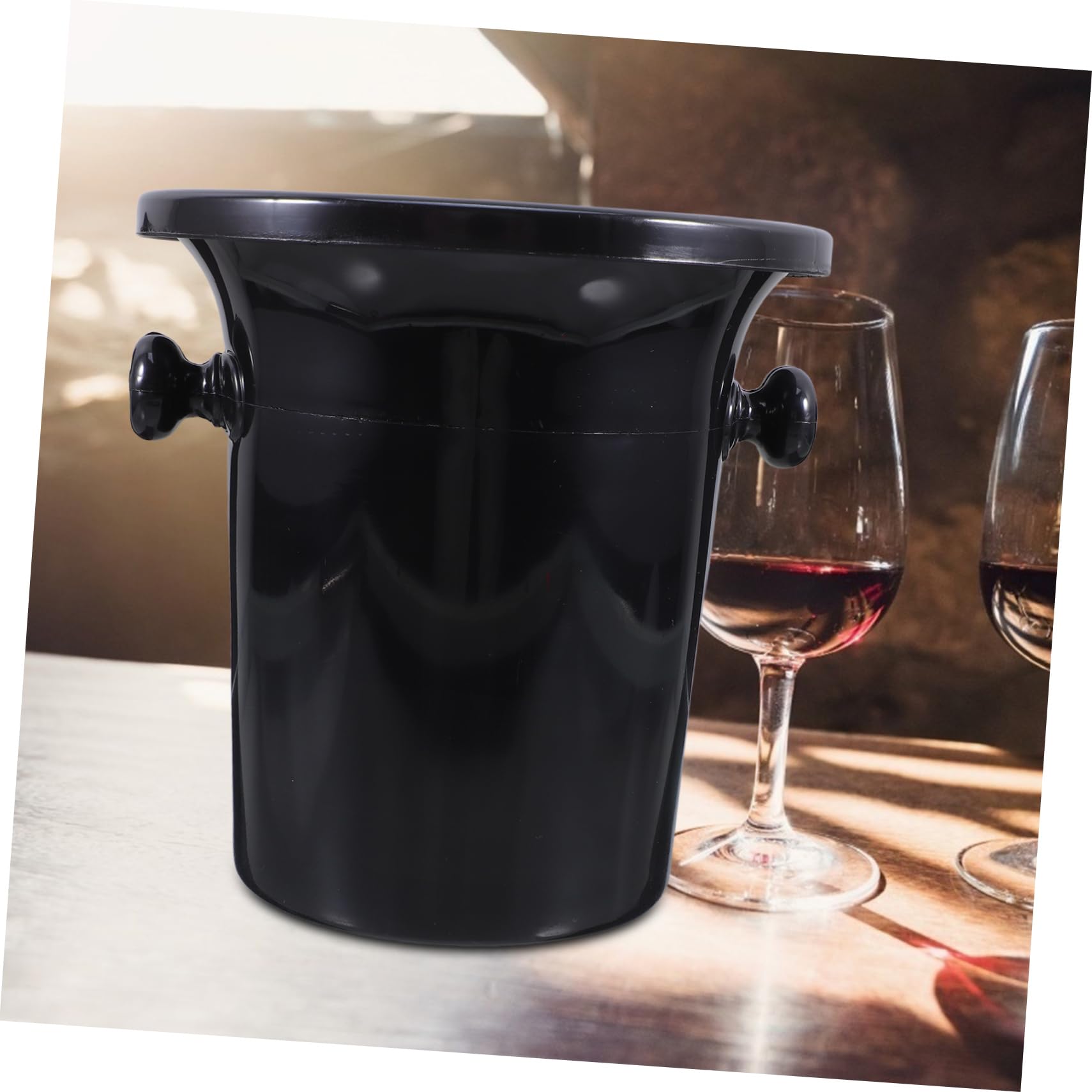 4 Cubos De Hielo Redondos Asas Dobles Escupideras De Vino De Plástico Reforzado para Cata y Degustación En Bares y Fiestas