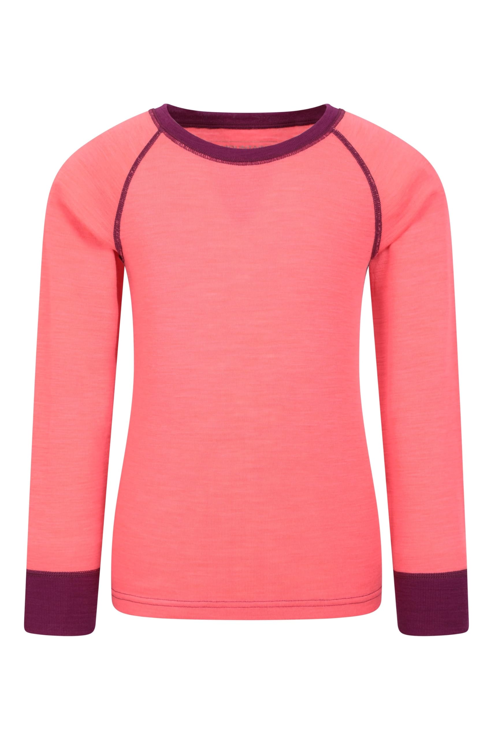 Mountain Warehouse Merino Kids Thermal Baselayer Top Bright Pink 2-3y