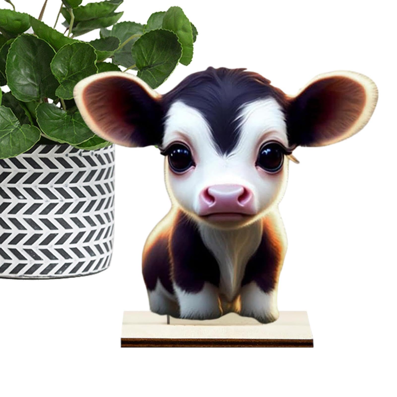 Ornements De Vache Highland | Figurine De Vache Des Highlands En Bois | Ornements Miniatures De Vache | Figurine De Vache Rustique En Bois