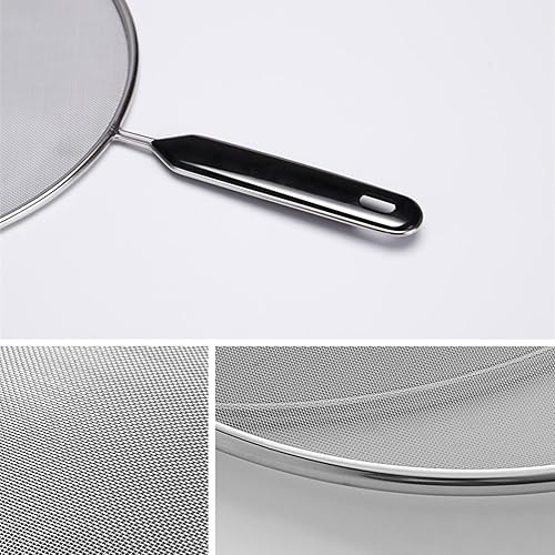 Miniatura 4 de LE FUTUR Pantalla contra salpicaduras de grasa para sartén, protector de grasa de acero inoxidable, juego de 3 (9.8, 11.5 pulgadas, 13 pulgadas)