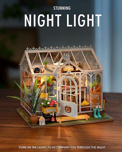 Miniatura 4 de Rolife Kit de casa de muñecas en miniatura para adultos, kit de modelo de mini invernadero, mini cosas, kits de manualidades para adultos, kit de