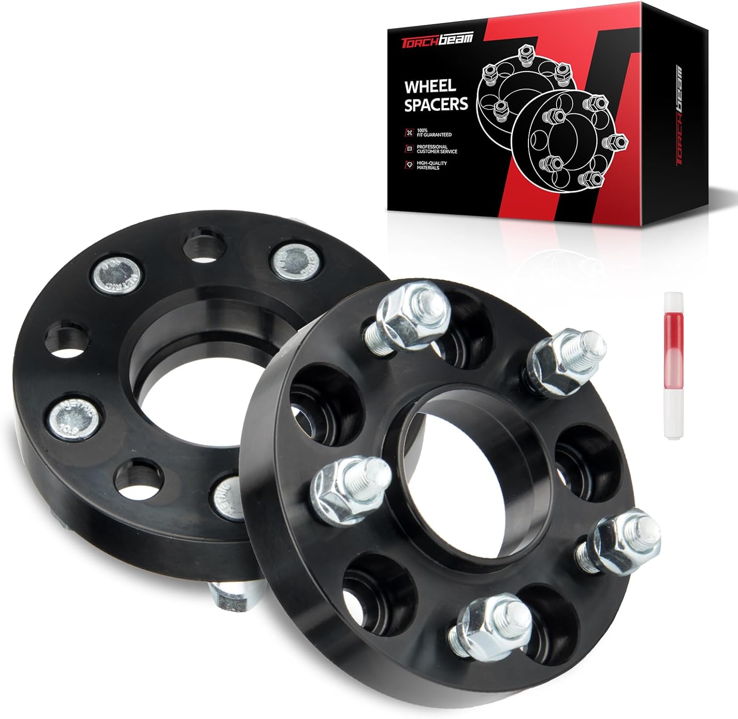 Torchbeam 5x4.5 1 inch Wheel Spacers for Altima, Rogue, Sentra, Pathfinder, Murano, Maxima, Kicks, Rogue Sport, QX50, Rogue Select, QX60, G35, G37, Q50, JX35, 66.1mm Center Bore & M10x1.25 Studs
