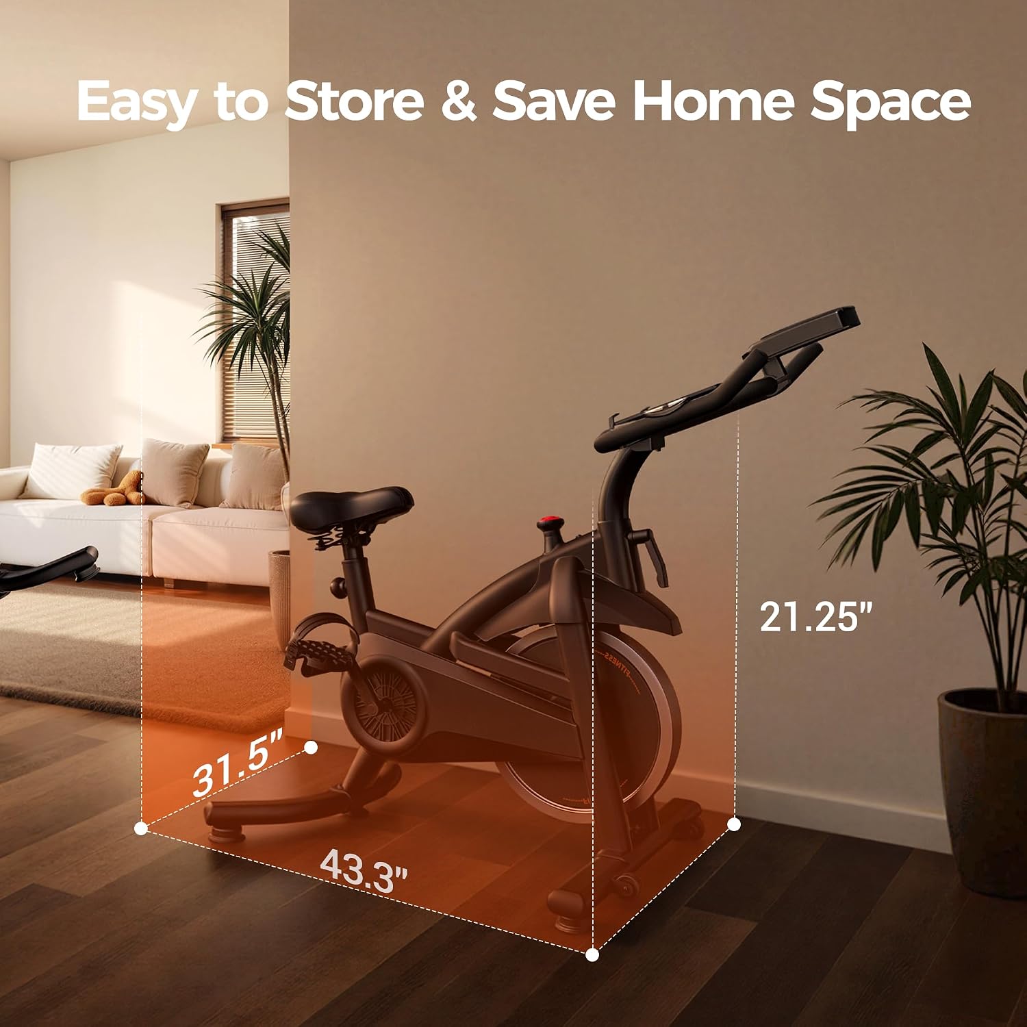 CURSOR FITNESS Indoor Cycling Bike, Quiet Belt Drive Stationary Exercise Bike for Home with 0–100 Adjustable Resistance, Weight Capacity, Tablet Holder & Heart Rate Monitor