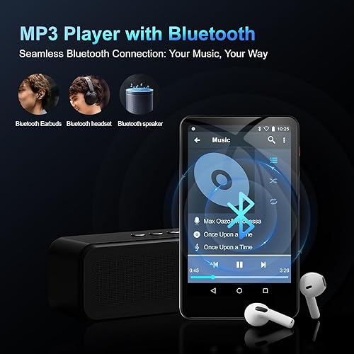 Miniatura 5 de Reproductor de MP3 de 144 GB con Bluetooth y WiFi, pantalla táctil completa HD de 4 pulgadas MP3 y reproductor de música MP4 con Spotify, Libby,