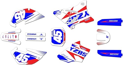 Miniatura 5 de Kit de gráficos para Yamaha YZ85 (2002-2014) Serie División Azul Púrpura 9 Mil-Dirt pit bike motocicleta pegatinas, dirtbike racing calcomanía