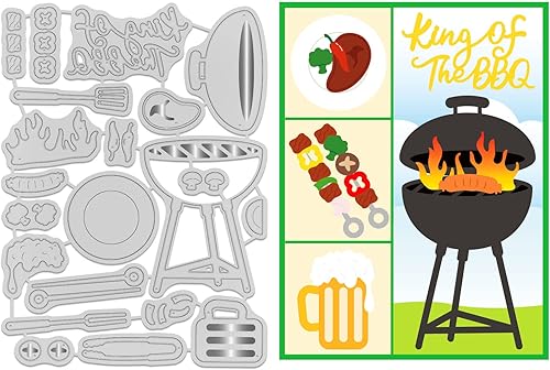 GLOBLELAND Herramientas para asar a la parrilla, troqueles de corte para hacer tarjetas, troqueles de corte de viaje de verano para bricolaje,