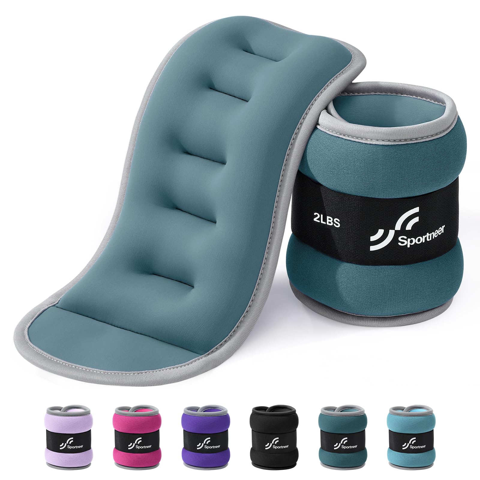 Sportneer Ankle Wrist Weights for Women Men Pair of 1/2/4/6/10 LBS Options