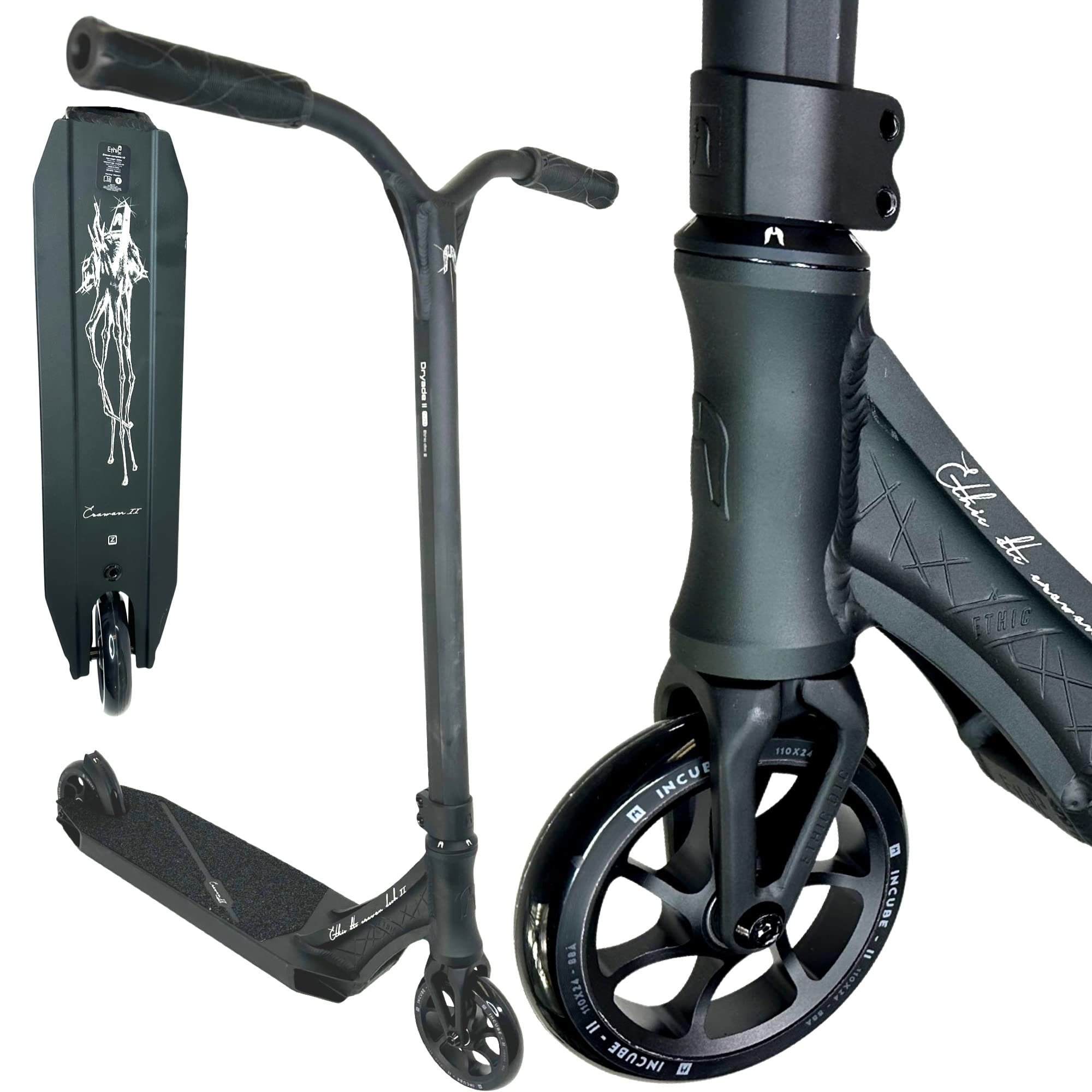 Ethic DTC Erawan I Pandora I V2 Stunt Scooter I Altezza 80-90 cm I Leggero I Park I Hybrid I Street I Tret I Trick I Bambini I Scooter I Lightweight I Freestyle