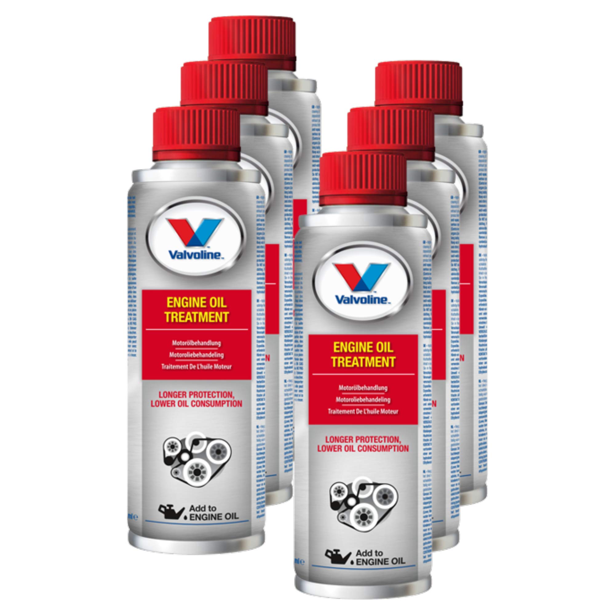 Valvoline Tratamiento de aceite de motor de gasolina, diésel, 300 ml, 6 unidades