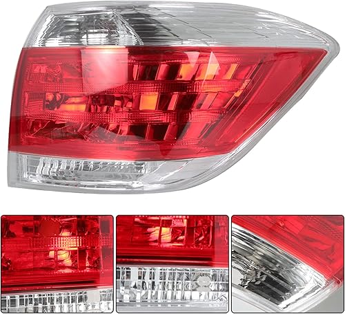 Miniatura 4 de labwork Reemplazo de la luz trasera del lado del pasajero para Toyota Highlander 2011-2013 Conjunto de lámpara de freno trasera derecha derecha