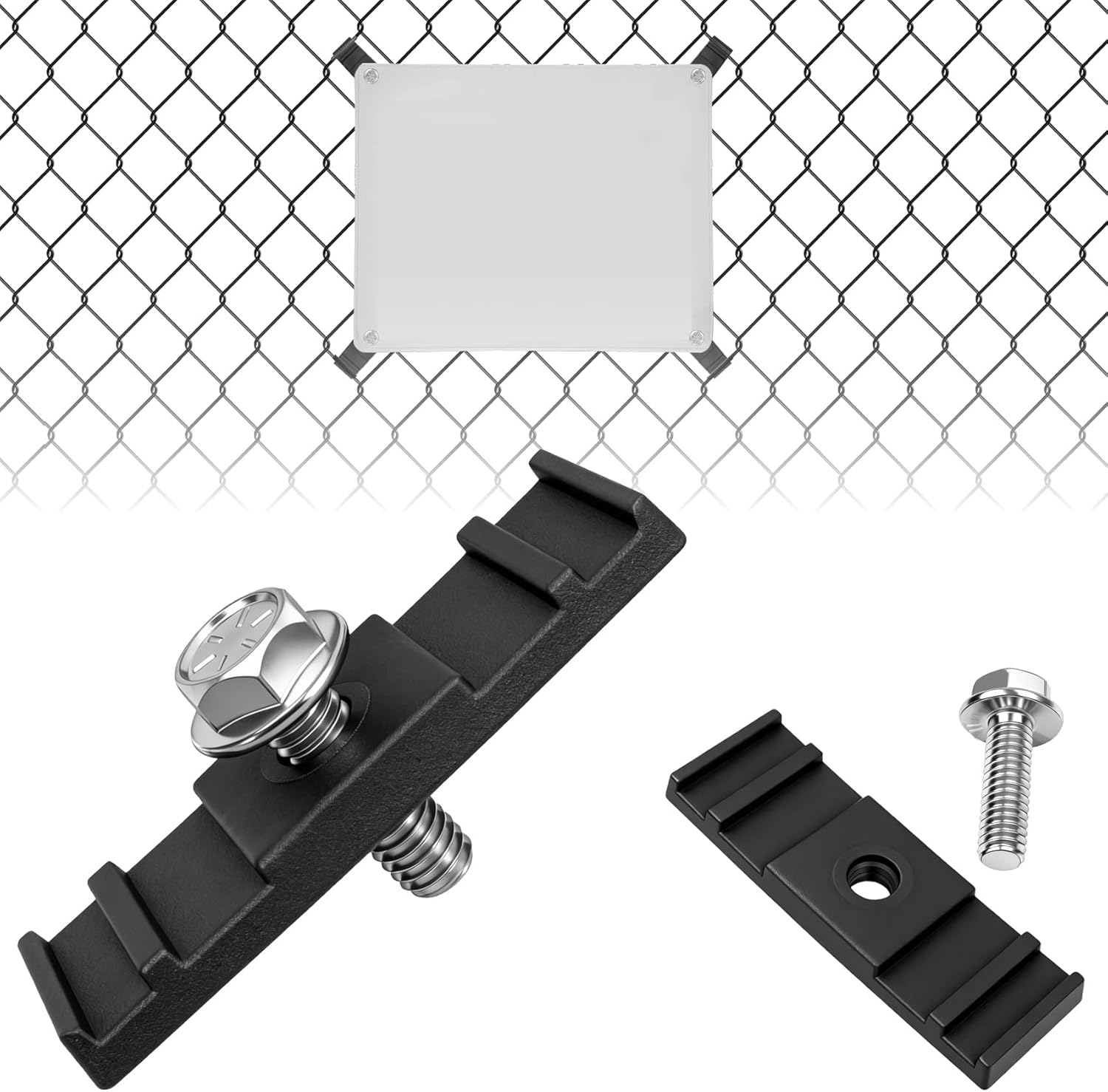 (36-Pack) Chain Link Fence Sign Bracket/Chain Link Fence Sign Mounting Brackets/Chain Link Fence Clips/Weather-Resistant Fence Sign Mounts for Outdoor Yard & Business Display
