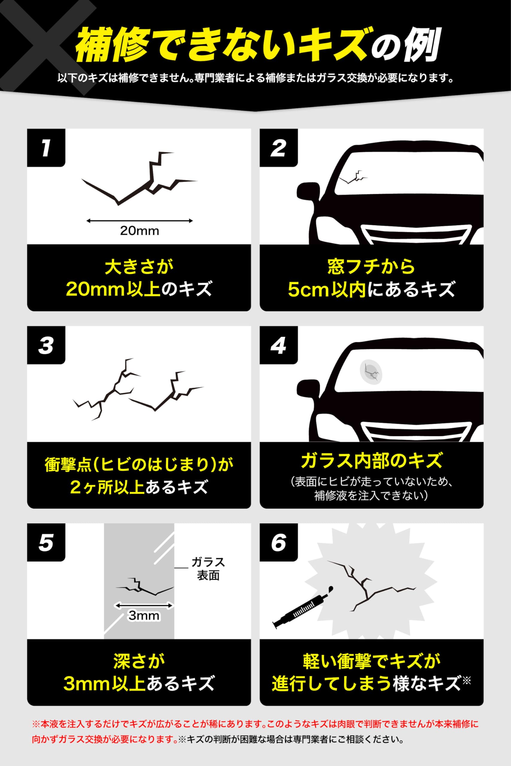 【自分で簡単に直せる！】 AUG (アウグ) ウインドガラスのキズ修理セット L-99 フロントガラス リペアキット ガラスリペア 飛び石 補修キット リペアセット ひび ヒビ 割れ ウインドガラス - 3