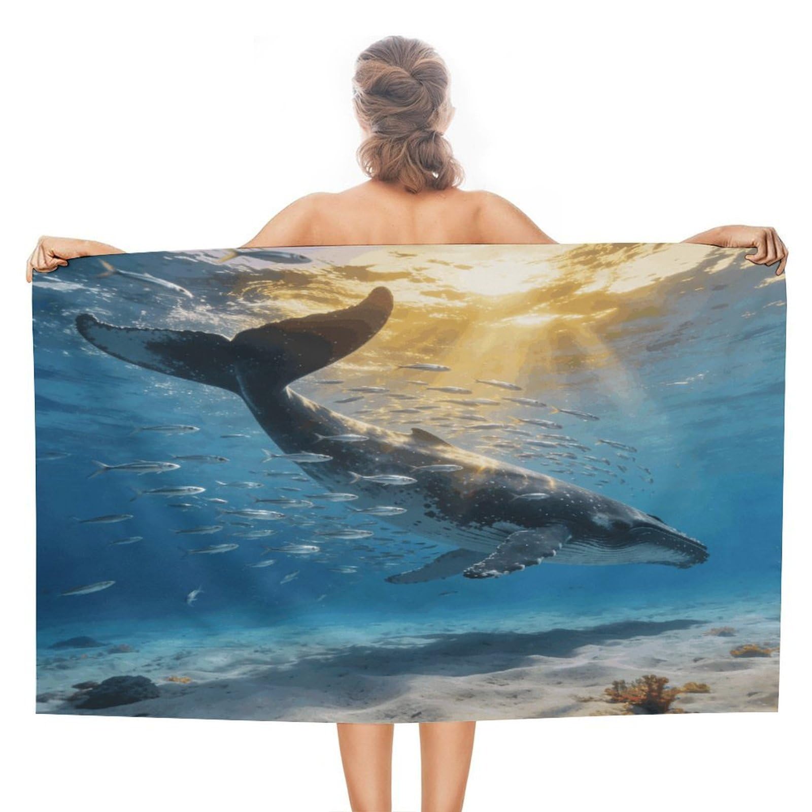 VstaDank Ocean Themed Beach Towel for Adult Quick Dry Sand Free Swim Towels Soft Large Size Pool Towels Lightweight Oversized Bath Towel for Travel, Camping, Swimming 51 X 31 Inches