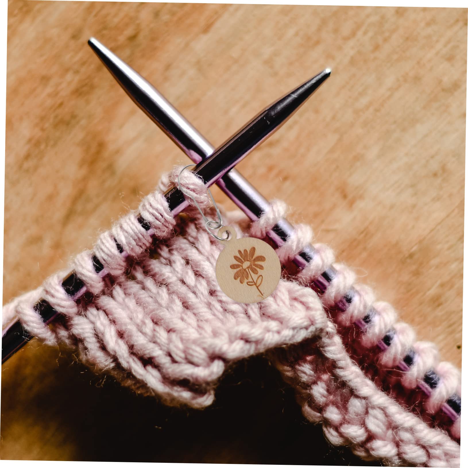 NUOBESTY 5 Set di Marcatori Intrecciati con Fibbia per Maglieria Accessori per Maglieria Fai da Te Marcatori per Uncinetto Contatore Rimovibile Anello per Maglieria Uncinetto