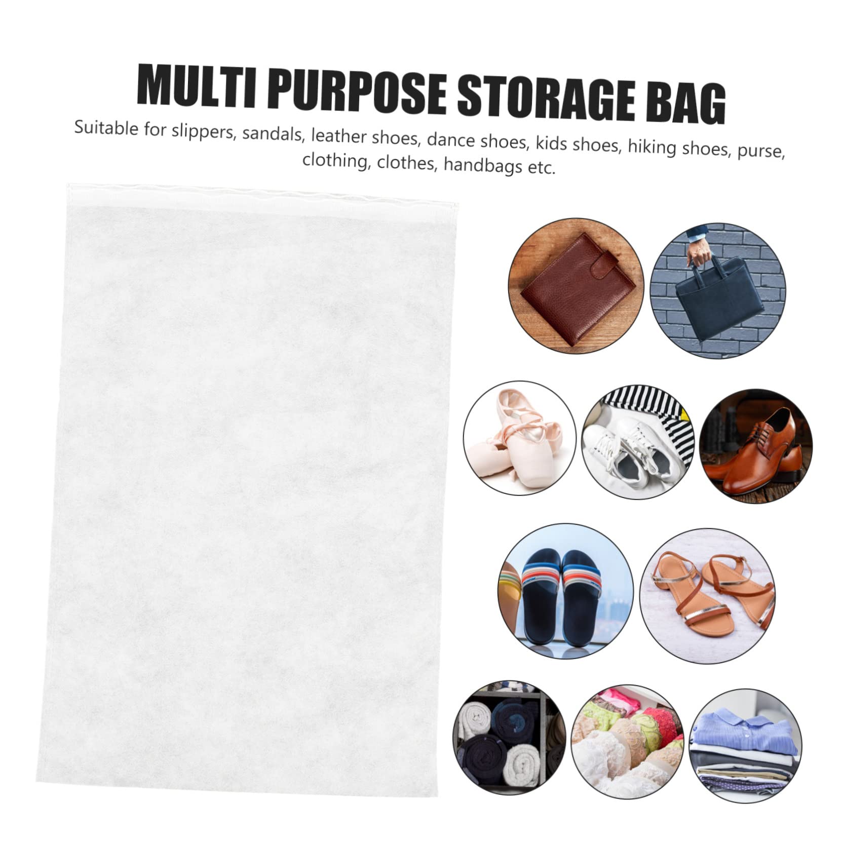 Ipetboom Sacchetti Organizer per Scarpe per Scarpe da Viaggio Antipolvere Non Tessuto 50 Pezzi Bianco 32x48cm Pratico per Viaggio e Conservazione