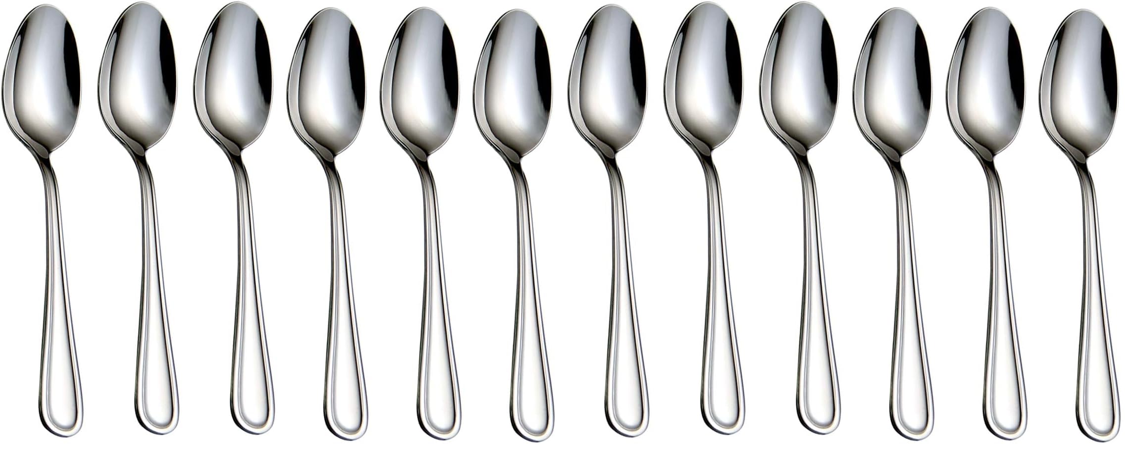 Teaspoons Stainless Steel 18/0 Tea Spoons 6 Pcs, 6.29 Inches For Home, Kitchen Restaurant, Slilver (Pack of 2)