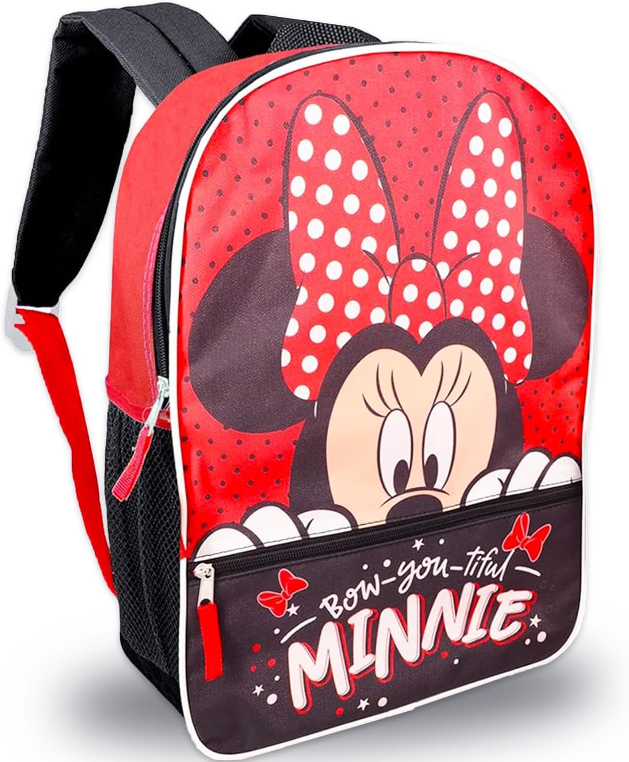 Disney Minnie Mouse Backpack with Lunch Box for Girls - Bundle with 16" School Bag, Insulated Lunch Bag, Stickers, Water Bottle, More | Minnie Mouse School Supplies