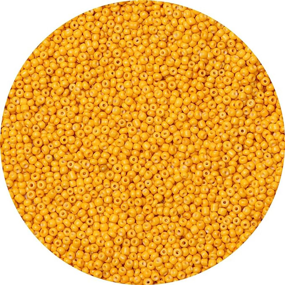 3mm 5000 Stück Orange Rocailles Glasperlen für Armbänder,8/0 Pony kleine Perlen zur Schmuckherstellung für Ohrring Halskette Machen Handwer